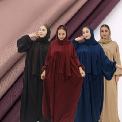 Premium Microfiber Nida Fabric for Abaya - 100% Polyester 100-120gsm with Soft Touch & Silky Feel and Wrinkle Resistance