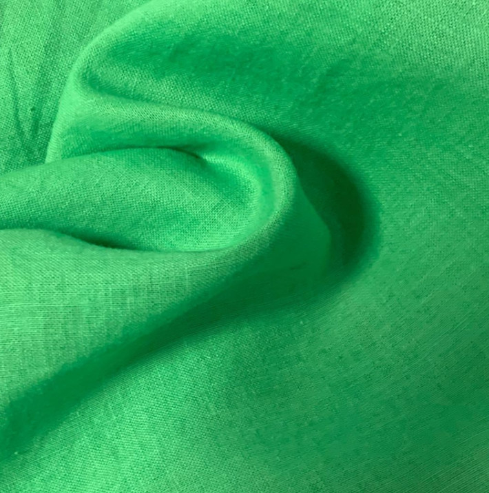 مريح 32S قماش الشاش الأخضر الطبيعي 120gsm نسيج القطن الشاش للملابس