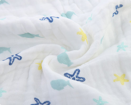 منشفة حمام من قماش الشاش القطني الزهري بأربع طبقات من الثبات 57 بوصة